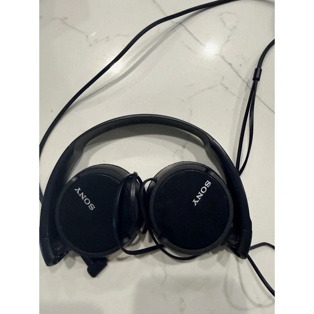 Sony MDR-ZX110 Wired On-Ear Headphones Black Foldable Stereo Audio MDRZX110
